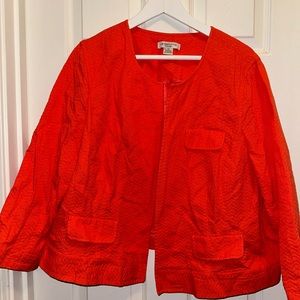 Liz Claiborne Woman - 3X Plus Size - Coral Blazer Jacket with Faux Pockets EUC